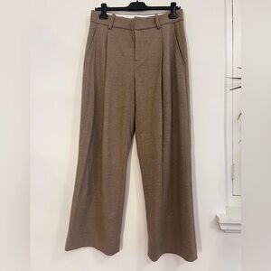 Vince high waist 100% wool pants trousers size 6 brown melange